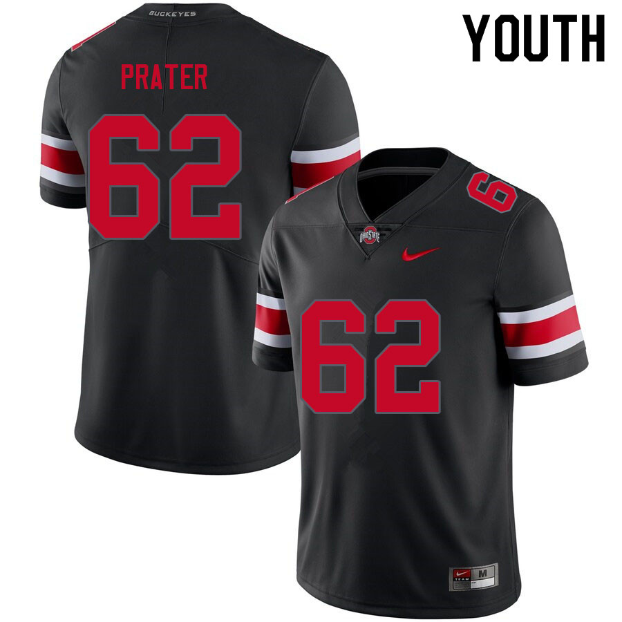 Youth #62 Bryce Prater Ohio State Buckeyes College Football Jerseys Sale-Blackout